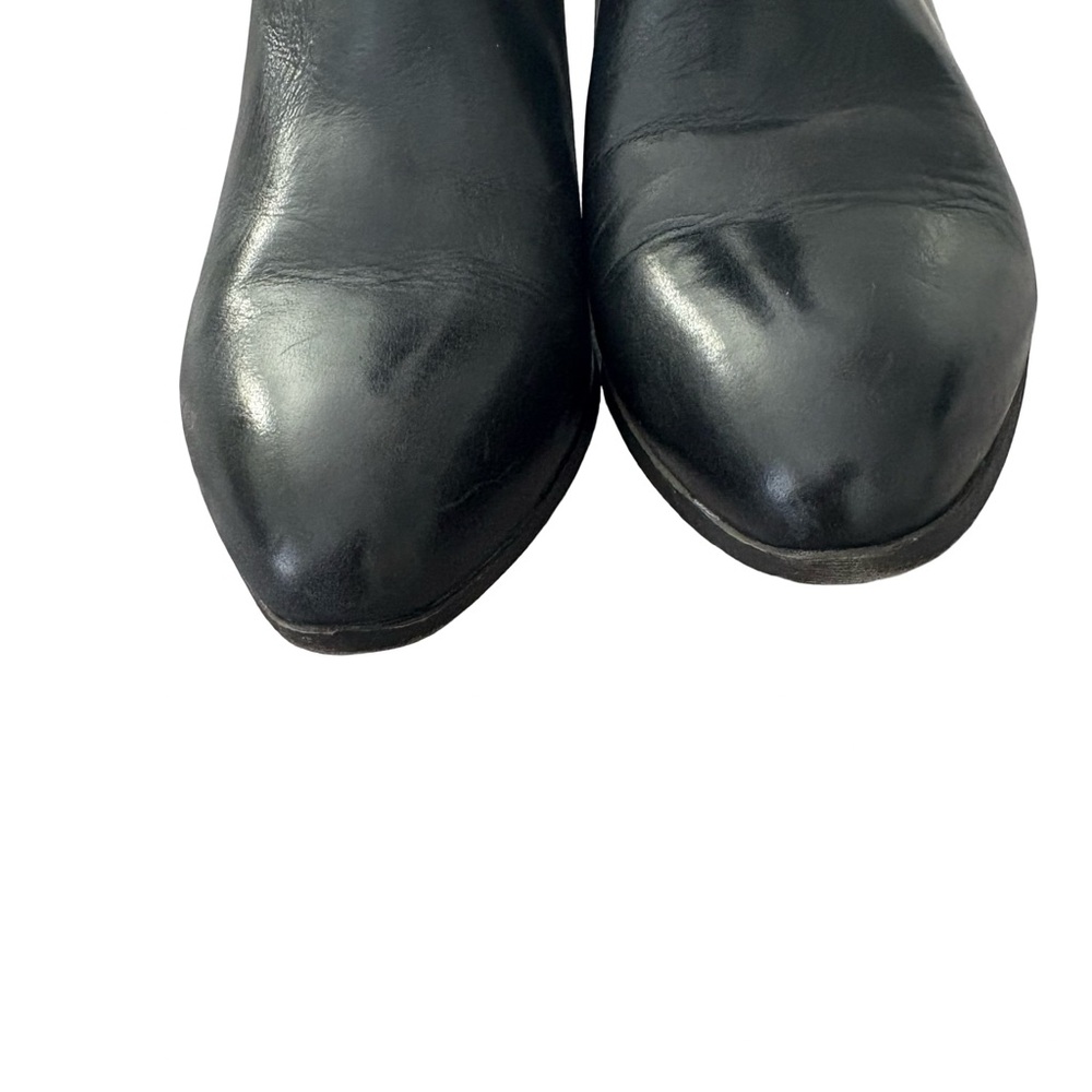 Frye Megan Black Leather Ankle Boots Western Minimalist Coastal Cowgirl, Sz 8.5 - Picture 13 of 16
